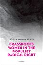 "Sofia Ammassari, Grassroots Women in the Populist Radical Right, Oxford." Hintergrund: Abstrakte schwarz-weiße Strukturen.