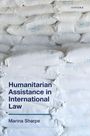 "Humanitarian Assistance in International Law" von Marina Sharpe, Oxford. Hintergrund: gestapelte weiße Säcke.