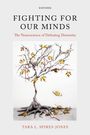 "Fighting for Our Minds" ist der Titel. Ein Baum, dessen Wurzeln Gehirnstrukturen ähneln, mit fallenden Blättern.