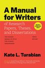 "A Manual for Writers of Research Papers, Theses, and Dissertations. Kate L. Turabian. Tenth Edition. Gelber und roter Hintergrund."