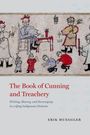 "The Book of Cunning and Treachery" von Erik Mueggler. Illustration mit Figuren in traditioneller Kleidung und einem Tisch.