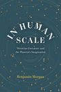 „IN HUMAN SCALE: Victorian Literature and the Planetary Imagination“ – Benjamin Morgan. Sterne auf dunkelblauem Hintergrund.