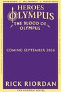 Buchcover-Layout: „Heroes of Olympus: The Blood of Olympus“, Erscheinungstermin September 2026, von Rick Riordan.