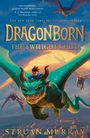 DRAGONBORN: THE TWILIGHT CHILD. Ein Junge reitet einen großen, grünen Drachen am Himmel, gefolgt von anderen Drachen.