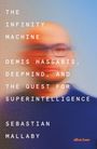 "The Infinity Machine: Demis Hassabis, DeepMind, and the Quest for Superintelligence" von Sebastian Mallaby. Hintergrund zeigt ein unscharfes Gesicht.