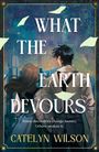 Catelyn Wilson, "What the Earth Devours". Logo mit einem Fisch, der ein Buch mit den Buchstaben "MJ" hält. "Final cover to be revealed".