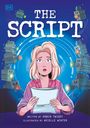 „THE SCRIPT“ steht oben. Eine überraschte Frau mit blondem Haar hält ein Papier. Ringsum befinden sich Kameras.
