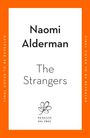 Text: Naomi Alderman, The Strangers, Final cover to be revealed. Unten ein Logo mit einem stilisierten Blatt.