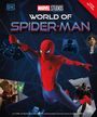 Texte: "MARVEL STUDIOS", "WORLD OF SPIDER-MAN". Illustration von Spider-Man, der mit ausgestrecktem Arm schwingt.
