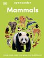 Titel: "Mammals". Darunter viele verschiedene Säugetiere, wie ein Panda, Elefant und Tiger, auf grünem Hintergrund.