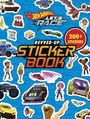 "Hot Wheels Let's Race", "REVVED-UP STICKER BOOK", "200+ STICKERS", Illustration mit Autos, Figuren und Objekten.