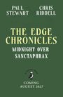 Titel: "The Edge Chronicles: Midnight Over Sanctaphrax", Autoren: Paul Stewart, Chris Riddell. Erscheint August 2027. Puffin Book Logo.