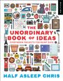 "THE UNORDINARY BOOK OF IDEAS," Katzen im Karton, viele farbige Illustrationen von Sehenswürdigkeiten und Gegenständen.