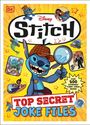 "Disney Stitch: Top Secret Joke Files" mit lustigen Illustrationen von Stitch, der eine Lupe hält. Enthält über 500 Witze.