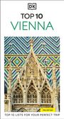 Cover von "Top 10 Vienna" mit gotischer Architektur, buntem Ziegeldach und "Pull-Out Map"-Hinweis.