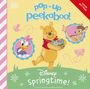 "pop-up peekaboo! Disney Springtime!" Illustration mit Winnie Puuh, Daisy Duck und Bambi. Frühlingshaft und farbenfroh.