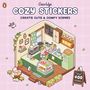 Text: "CocoWyo Cozy Stickers. Create Cute & Comfy Scenes. Over 400 stickers." 
Illustration: Niedliches Café mit Tieren.