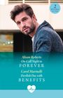 "Alison Roberts On-Call Night to Forever, Carol Marinelli Devilish Doc with Benefits." Ein Mann mit Bart, in Freizeitkleidung.