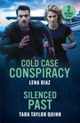 "Cold Case Conspiracy" und "Silenced Past". Zwei Personen rennen, im Hintergrund ein Flugzeug.