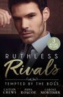 "Ruthless Rivals: Tempted by the Boss, 3 Books in One" steht auf einem Cover mit einem nachdenklichen Mann in Anzug.