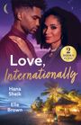 "Love, Internationally," "2 Books in One," Autoren: Hana Sheik, Elle Brown. Paar vor Sternenhimmel am Strand.