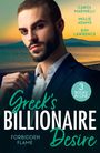 „Greek's Billionaire Desire“. Ein Mann im Anzug am Meer bei Sonnenuntergang, ruhige und romantische Stimmung.