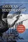 AMERICAN STATESMANSHIP, Principles and Practice of Leadership, Eagle, blaue und weiße Farben, fünf Sterne.