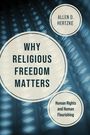 Buchtitel: "Why Religious Freedom Matters". Autor: Allen D. Hertzke. Hintergrund: strukturiertes, blaues geometrisches Muster.