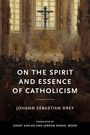 „ON THE SPIRIT AND ESSENCE OF CATHOLICISM“, Johann Sebastian Drey, Gemälde eines Kircheninneren mit Kreuz und Altar.