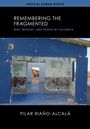 Titel: "Remembering the Fragmented". Ein verfallenes Gebäude mit blauen und grünen Wänden.