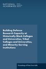 National Academies of Sciences Engineering and Medicine: Building Defense Research Capacity at Historically Black Colleges and Universities, Tribal Colleges and Universities, and Minority-Serving Institutions: Proceedings of Three Town Halls, Buch