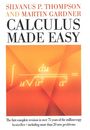 Titel: "Calculus Made Easy". Autoren: Silvanus P. Thompson, Martin Gardner. Mathematische Formel auf orangefarbenem Hintergrund.