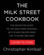 Text: "The Milk Street Cookbook. The definitive guide to the new home cooking, with every recipe from the TV show, 2017-2027. Cover to come. Christopher Kimball." Schwarzer Hintergrund.