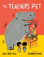 "The Teacher's Pet" oben, "Written by Anica Mrose Rissi" und "Illustrated by Zachariah OHora". Illustration eines freundlichen Flusspferds und Kinder.