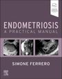 "Endometriosis: A Practical Manual", Bilder von medizinischen Scans, Name "Simone Ferrero", Logo von Elsevier unten links.