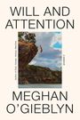 Text: "WILL AND ATTENTION" und "MEGHAN O'GIEBLYN". Illustration: Person springt von einer Klippe in eine Wasserlandschaft.