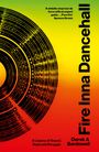 Text: Fire Inna Dancehall. Farben: Übergang von Gelb zu Rot. Design: Schallplatten-Elemente mit konzentrischen Kreisen.