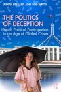 "The Politics of Deception: Youth Political Participation in an Age of Global Crises" steht auf einem Cover. Ein Mädchen, Regenschirm.