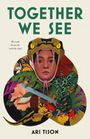 "TOGETHER WE SEE. The truth doesn't die with the dead. ARI TISON." Illustration: Gesicht in Schlangenkopf mit Pflanzen.
