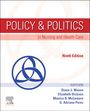 „POLICY & POLITICS in Nursing and Health Care, Ninth Edition.“ Unten ein blaues, verschlungenes Kreis-Logo.