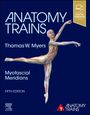 "ANATOMY TRAINS, Thomas W. Myers, Myofascial Meridians, FIFTH EDITION" zeigt einen muskulären, tanzenden Körper.