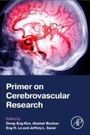 Text: "Primer on Cerebrovascular Research". Bild eines Gehirns in Rot- und Rosatönen.