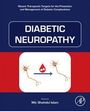 Oben steht: "Recent Therapeutic Targets... Complications." Groß: "DIABETIC NEUROPATHY". Unten: "Edited by Md. Shahidul Islam". Einfache Illustration mit zwei Nerven und einem Blutstropfen.