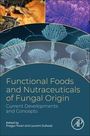 Text: "Functional Foods and Nutraceuticals of Fungal Origin: Current Developments and Concepts." Illustration von Pilzen.