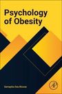 "Psychology of Obesity" und "Samapika Das Biswas" auf gelbem Hintergrund mit geometrischen Formen und schwarzem Logo.