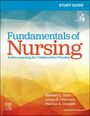 „Fundamentals of Nursing, Active Learning for Collaborative Practice, 4th Edition, Study Guide“ vor buntem geometrischem Hintergrund.