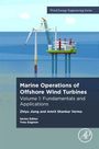Marine Operations of Offshore Wind Turbines: Volume 1. Illustration eines Windparks im Meer, darüber blauer Himmel.