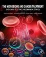 "THE MICROBIOME AND CANCER TREATMENT. OVERCOMING RESISTANCE AND ENHANCING EFFICACY." Illustration mit Zellen im Hintergrund.