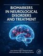 "BIOMARKERS IN NEUROLOGICAL DISORDERS AND TREATMENT" über einem leuchtenden Gehirn, darunter Herausgebernamen.
