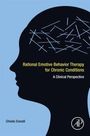 "Rational Emotive Behavior Therapy for Chronic Conditions: A Clinical Perspective." Silhouette eines Kopfes auf blauem Hintergrund.